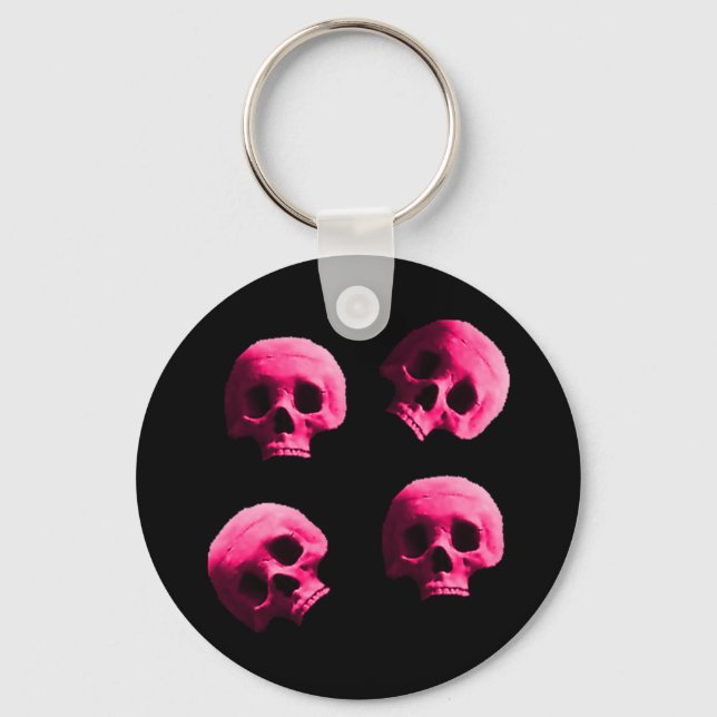 Pink Skulls Schlüsselanhänger (Vorderseite)