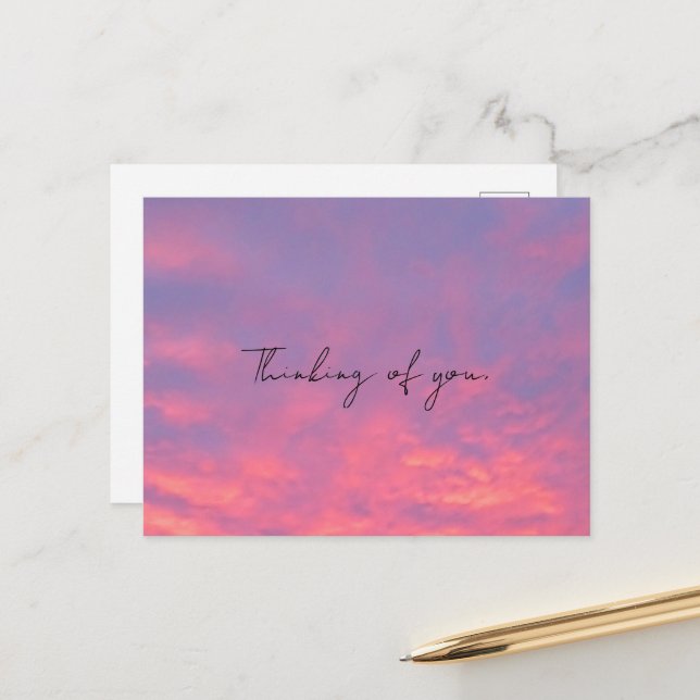 Pink Sky Fotografie Postkarte (Vorderseite/Rückseite Beispiel)