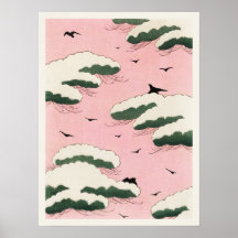 Pink Sky Shin Bijutsukai Vintage Japanische Kunst