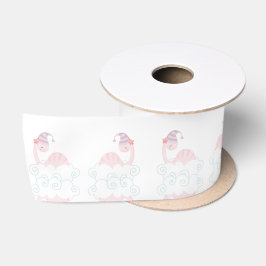 Pink Sleep Dinosaurier Ribbon Satinband