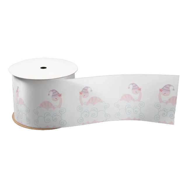 Pink Sleep Dinosaurier Ribbon Satinband (Spule)