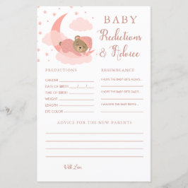 Pink Sleepy Bären Vorhersage und Ratgeber Karte