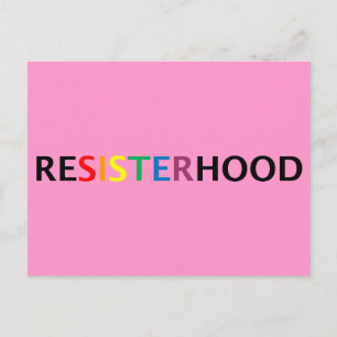 Pink Slip Resisthood Postcard Postkarte
