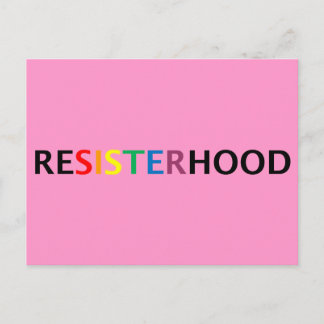 Pink Slip Resisthood Postcard Postkarte
