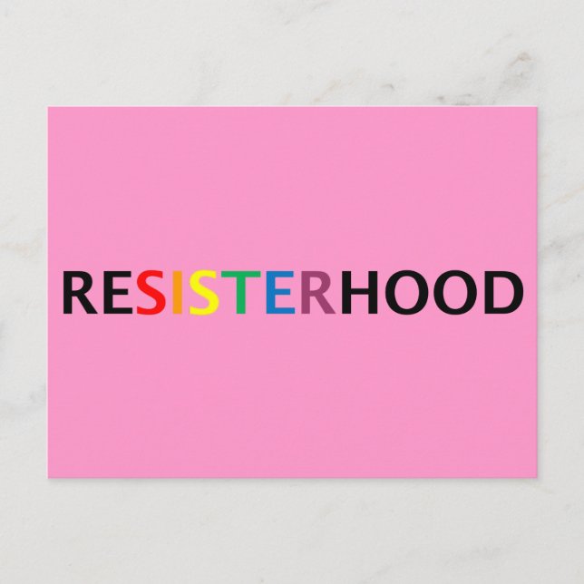 Pink Slip Resisthood Postcard Postkarte (Vorderseite)