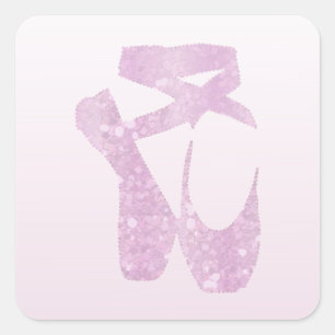Pink Slippers Quadratischer Aufkleber