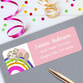 Pink Sloths Boho Rainbow Girl Baby Showadresse