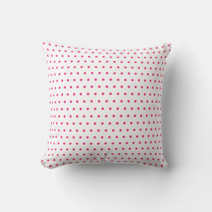 Pink Small Polka Dots White Custom Colors Girly Kissen