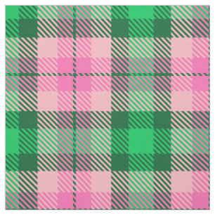 Pink-SmaragdForest Green XL Tartan Stoff