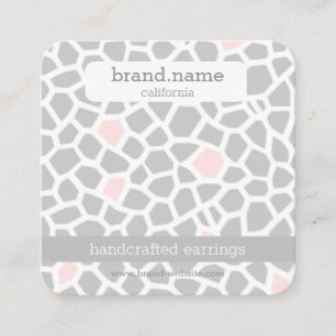 Pink Snake Skin Handgefertigte Schmuckhalter Quadratische Visitenkarte