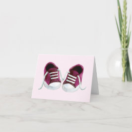 Pink Sneakers Baby Dusche Danke Karten