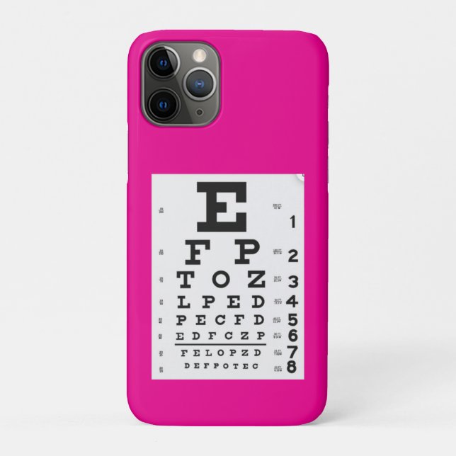 Pink Snellings Chart Eye Chart iPhone / iPad Hülle (Rückseite)