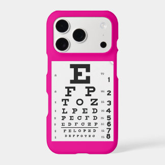 Pink Snellings Chart Eye Chart iPhone / iPad Hülle