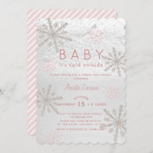 Pink Snowflake Baby mit kalter Virtual Baby-Dusche