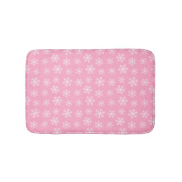 Pink Snowflake Bath Mat Badematte