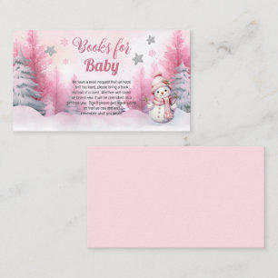 Pink Snowflake Girl Babydusche Bücher für Baby Begleitkarte