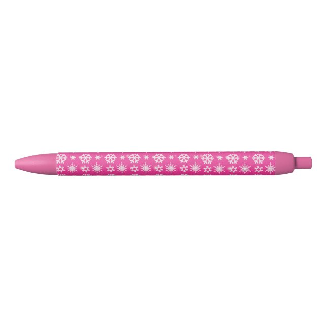 Pink Snowflake Pattern Pen - Niedliches Geschenk f Kugelschreiber (Vorderseite)
