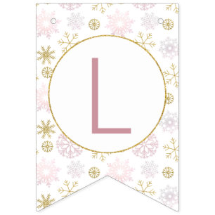 Pink Snowflake Winter Wonderland Banner