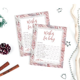 Pink Snowflakes Baby Dusche Wünsche für Babykarte