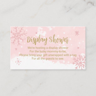 Pink Snowflakes Girl Baby Dusche Display Dusche Begleitkarte