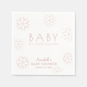 Pink Snowflakes Girl Baby Dusche Serviette