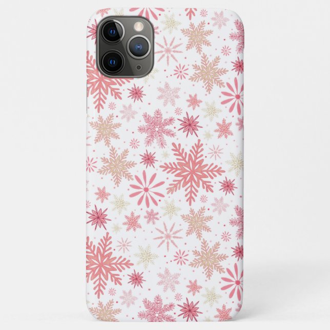Pink Snowflakes iPhone / iPad Gehäuse Case-Mate iPhone Hülle (Rückseite)
