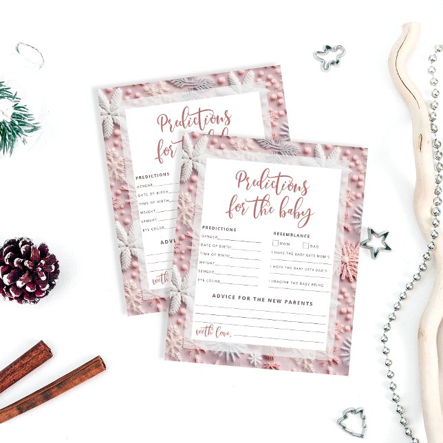 Pink Snowflakes Kinderdusche Vorhersagen und Ratsc (Von Creator hochgeladen)