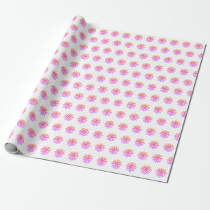 Pink Snowflakes Wrapping Paper Geschenkpapier