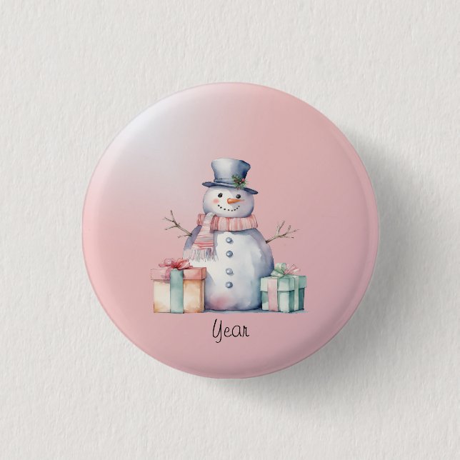 Pink Snowman mit Packet Button (Vorderseite)