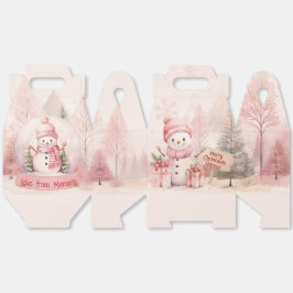 Pink Snowman Weihnachts-Party Boxen Geschenkschachtel