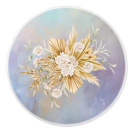 Pink Soft Pastell Pampas Grass Blume Dragee Keramikknauf