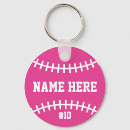 Pink Softball Keychain Girls Team Athletes Player Schlüsselanhänger