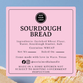 Pink Sourdough Inhaltsstoffe Cottage Law Aufkleber