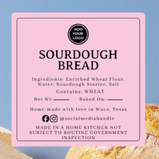 Pink Sourdough Inhaltsstoffe Cottage Law Aufkleber