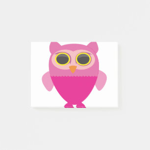 Pink Sowa Uhu Vogelgeflügel Post-it Klebezettel