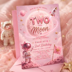 Pink Space Geburtstag Einladung