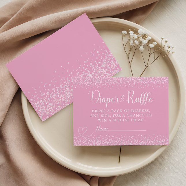 Pink Sparkle Books for Baby Heart Script Begleitkarte (Von Creator hochgeladen)