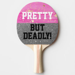 Pink Sparkle Funny Hübsch, aber tödlich Ping Pong  Tischtennis Schläger
