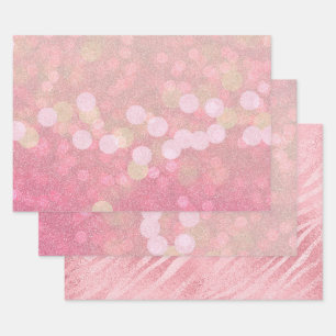 Pink Sparkle Geschenkpapier Set