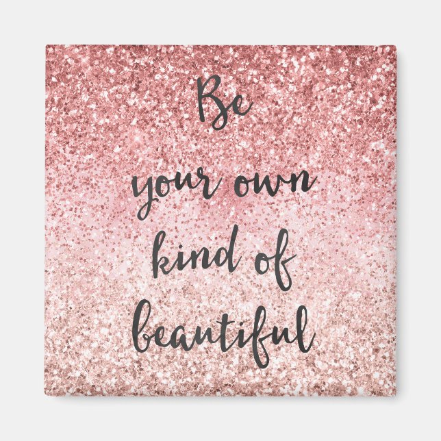 Pink Sparkle Girly Glitzy Glam Glitzer Beautiful Magnet (Vorne)