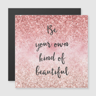 Pink Sparkle Girly Glitzy Glam Glitzer Beautiful Magnetkarte