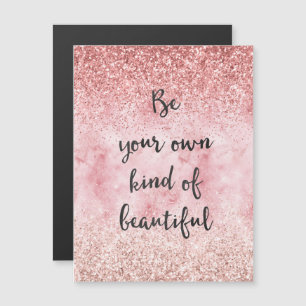 Pink Sparkle Girly Glitzy Glam Glitzer Beautiful Magnetkarte