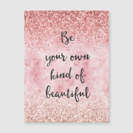 Pink Sparkle Girly Glitzy Glam Glitzer Beautiful Magnetkarte