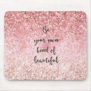 Pink Sparkle Girly Glitzy Glam Glitzer Beautiful Mousepad