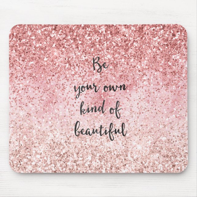 Pink Sparkle Girly Glitzy Glam Glitzer Beautiful Mousepad (Vorne)