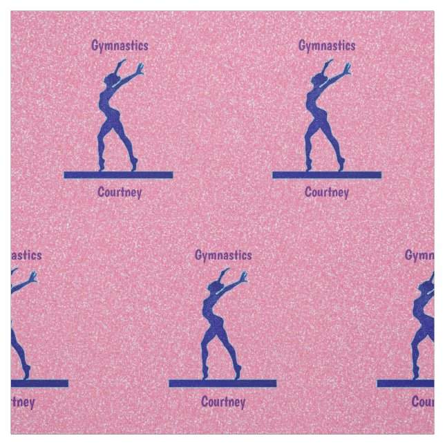 Pink Sparkle Gymnastik Beam Fabric Stoff (Muster)