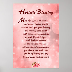 Pink Sparkle Holistic Blessing Poster