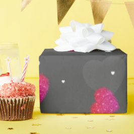 Pink Sparkle Hörer auf schwarz Geschenkpapier