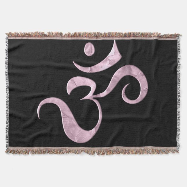 Pink Sparkle Om  Decke (Vorderseite)