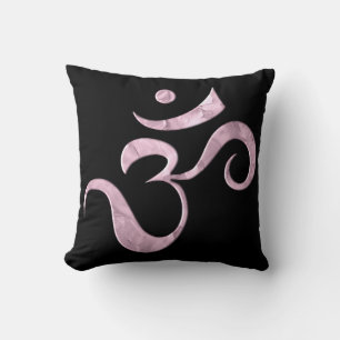 Pink Sparkle Om  Kissen